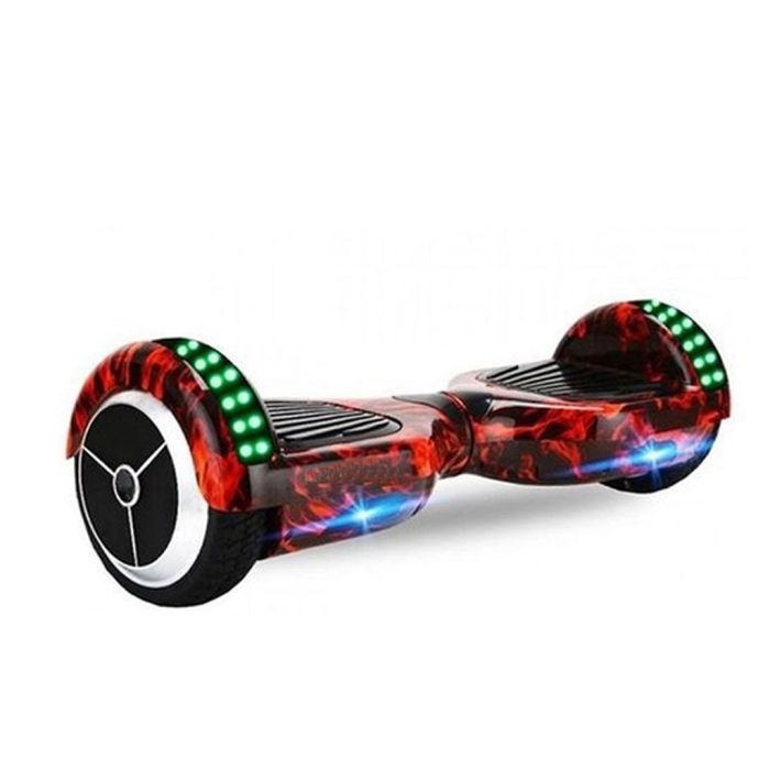 Hoverboard Skate Elétrico 6.5'' Fogo e Água com LED e Bluetooth em