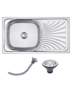 Cuba De Cozinha Gourmet Pia 75x40 Cm Inox Sobrepor Embutir Outlet