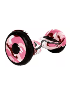 Hoverboard 10 Polegadas Rosa Camuflado Original Skate Elétrico Led Bluetooth e Bolsa Brinovar