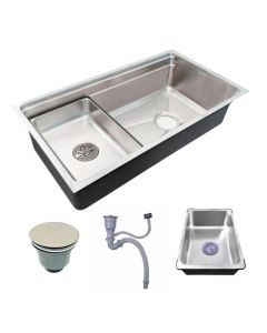 Cuba De Cozinha Gourmet Premium 78x43 Inox 304 Escovado Outlet