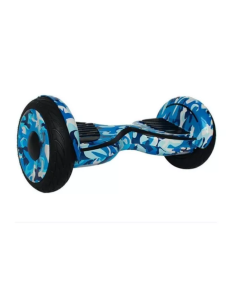 Hoverboard Original 10 Polegadas Azul Camuflado Skate Elétrico Led Bluetooth e Bolsa Brinovar