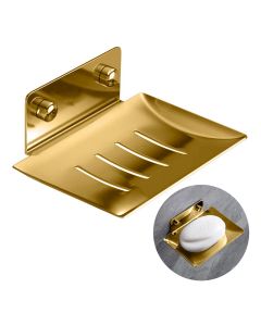Saboneteira Dourada Banheiro Porta Sabonete Luxo Inox 304 