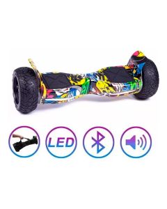 Hoverboard Skate Elétrico Original 8.5 Offroad Led Bluetooth Hip Hop Brinovar