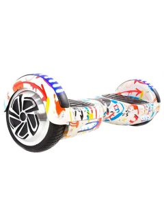 Hoverboard Skate Elétrico 6.5 Led Bluetooth Branco Colorido