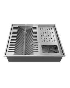 Calha Úmida Gourmet Escorredor de Cozinha Inox 304 Prata Brinovar