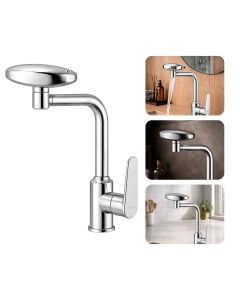 Torneira de Bancada Cozinha/Banheiro Misturador Monocomando 360° Inox 304 Prata Brinovar