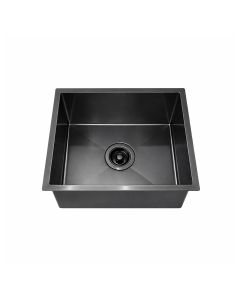 Cuba de Cozinha 44x44 Gourmet com Acessórios Inox 304 Preta Brinovar