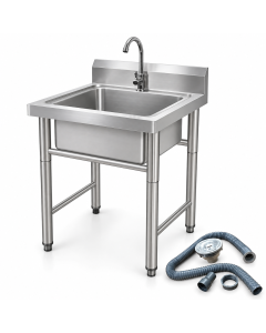 Cuba Industrial 60x60 Profissional Lavatório 48L Inox Prata Brinovar