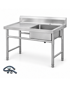 Cuba Industrial 140x60 Cozinha Restaurante Aço Inox 201 Prata Brinovar
