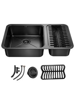 Cuba Gourmet De Cozinha 64x40 Com Escorredor Preta Inox 304 Brinovar