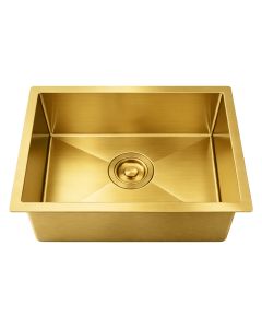 Cuba de Cozinha 44x44 Gourmet com Acessórios Inox 304 Dourada Brinovar