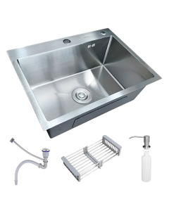 Cuba Pia Inox Cozinha Gourmet Prata Com Acessórios 60x45 Brinovar