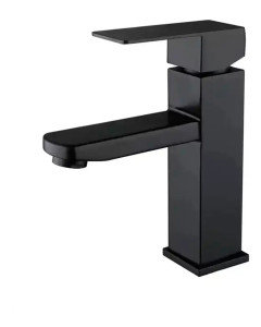 Torneira Misturador Monocomando Banheiro Lavabo Inox 304 Preta Outlet