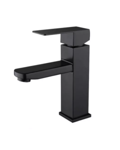 Torneira Misturador Monocomando Banheiro Lavabo Inox 304 Preta Brinovar