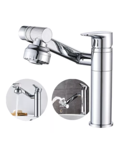 Torneira Banheiro Rotativa 360 Monocomando Lavabo Luxo Prata Brinovar