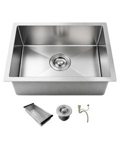 Cuba de Cozinha 44x44 Gourmet com Acessórios Inox 304 Prata Brinovar