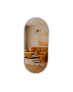 Espelho Orgânico Moderno Oval Banheiro Quarto 95x40