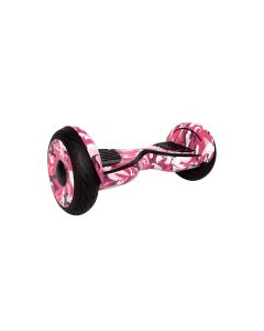 Hoverboard 10 Polegadas Rosa Camuflado Original Skate Elétrico Led Bluetooth Brinovar Outlet