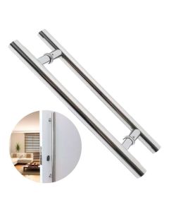 Puxador Para Porta 60cm Redondo Aço Inox 304 Prata Escovado Outlet