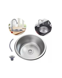 Cuba Inox Gourmet Redonda Luxo 42x42x20cm Com Acessórios Prata Brinovar