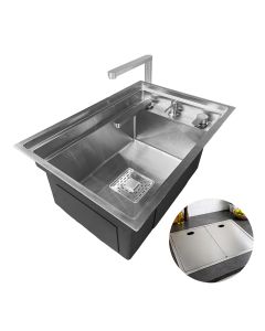 Cuba De Cozinha Hide Com Torneira Purificador Luxo Completa Brinovar