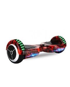 Hoverboard Skate Elétrico 6.5 Led Bluetooth Vermelho Fogo